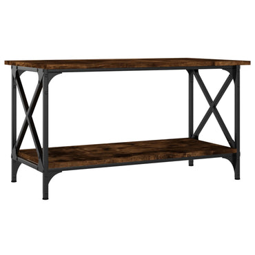 vidaXL Couchtisch Räuchereiche 80x45x45 cm Holzwerkstoff und Eisen