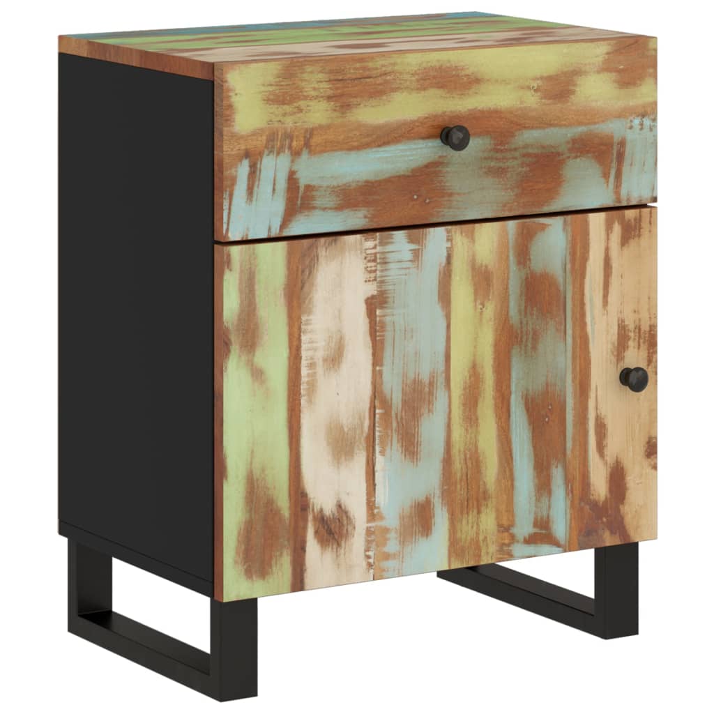vidaXL Nachttisch 50x33x60 cm Altholz Massiv & Holzwerkstoff