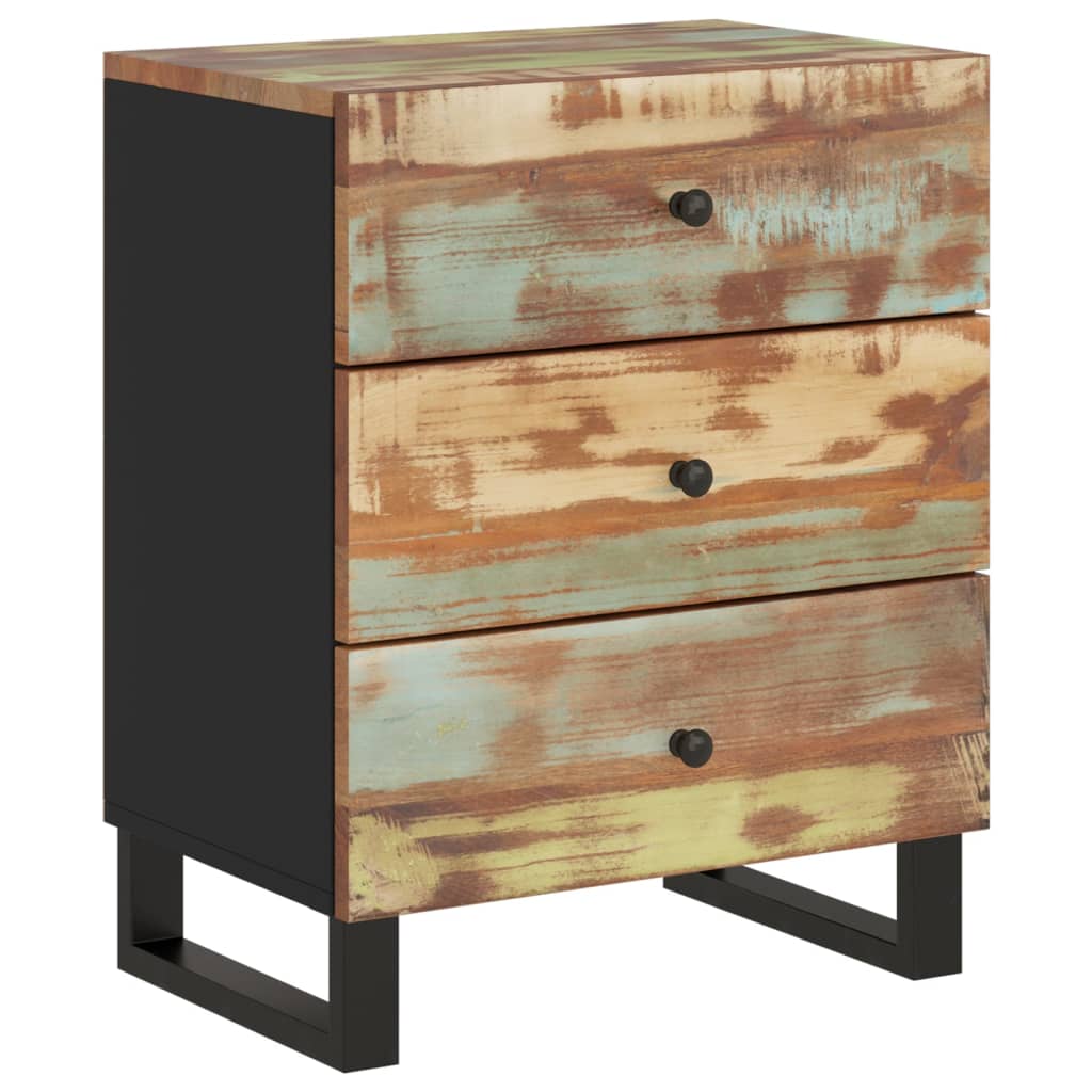 vidaXL Table de chevet 50x33x62 cm Bois de récupération massif et bois d'ingénierie