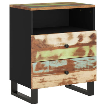vidaXL Nachttisch 50x33x62 cm Altholz Massiv & Holzwerkstoff