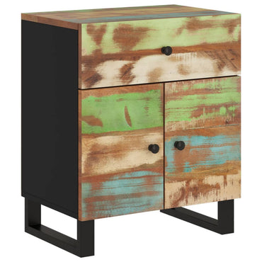 vidaXL Nachttisch 50x33x60 cm Altholz Massiv & Holzwerkstoff