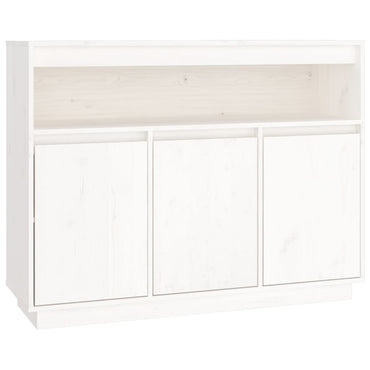 vidaXL Buffet blanc 104,5x34x80 cm en pin massif
