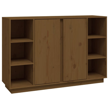vidaXL Buffet marron miel 120x35x80 cm Bois de pin massif