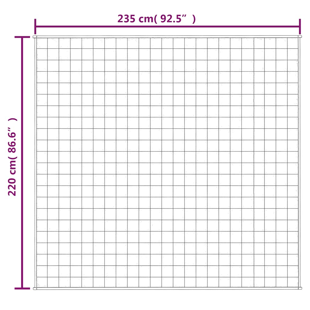 Gewichtsdecke Blau 220x235 cm 15 kg Stoff