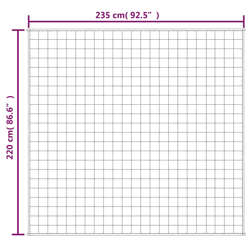 Gewichtsdecke Hellcreme 220x235 cm 15 kg Stoff