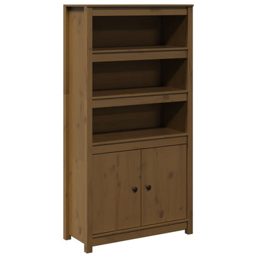 vidaXL Bahut haut brun miel 80x35x154 cm Bois de pin massif