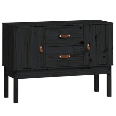 vidaXL Buffet Noir 110x40x78 cm Bois de pin massif