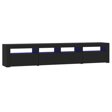 Meuble TV vidaXL avec lumières LED Noir 210x35x40 cm