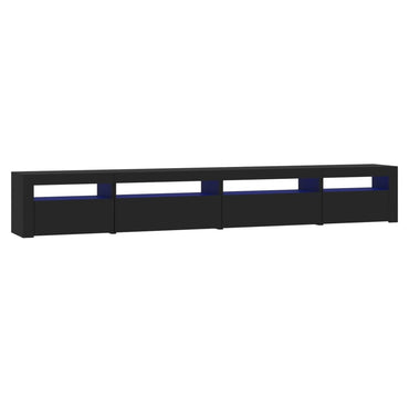 Meuble TV vidaXL avec lumières LED noir 270x35x40 cm