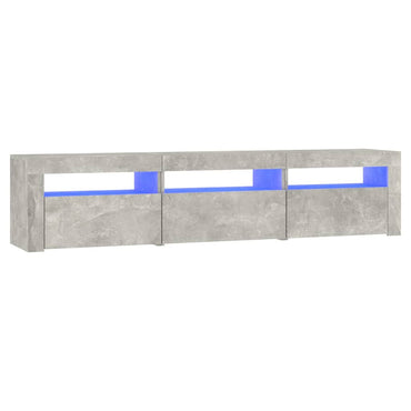 Meuble TV vidaXL avec lumières LED gris béton 180x35x40 cm