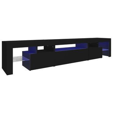 Meuble TV vidaXL avec lumières LED noir 215x36,5x40 cm
