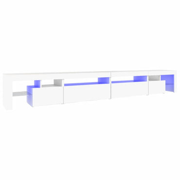 Meuble TV vidaXL avec lumières LED blanc 290x36,5x40 cm