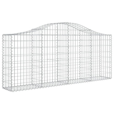 vidaXL Gabionenkorb mit Rundbogen 200x30x80/100 cm en fer galvanisé