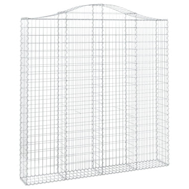 vidaXL Gabionenkorb mit hoher Wölbung 200x30x200/220 cm, verzinktes Eisen