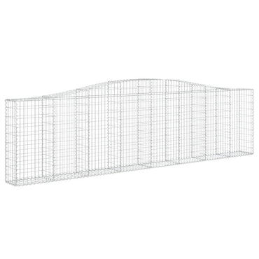 vidaXL Gabionenmauer mit Hochbogen 400 x 30 x 100/120 cm en fer galvanisé