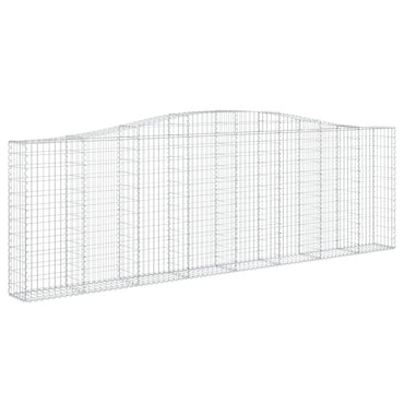 vidaXL Gabionenkorb avec arche 400x30x120/140 cm Fer galvanisé