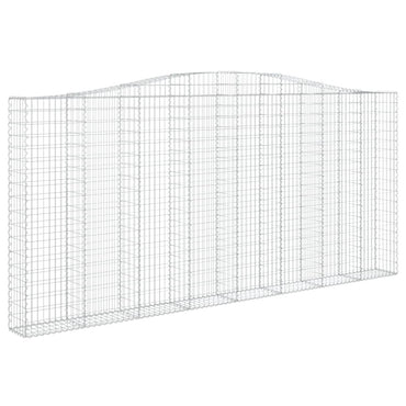 vidaXL Gabion avec arche haute 400x30x180/200 cm Fer galvanisé