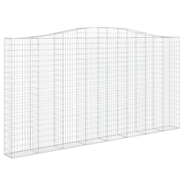 vidaXL Gabion avec arc surélevé 400x30x200/220 cm Fer galvanisé