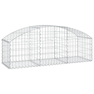vidaXL Gabionenkorb mit Hochbogen 150x50x40/60 cm Fer galvanisé