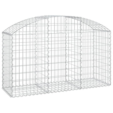 vidaXL Gabionen-Hochbeet 150x50x80/100 cm en fer galvanisé