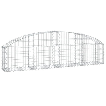 vidaXL Gabionenkorb mit Hochbogen 200x30x40/60 cm Fer galvanisé