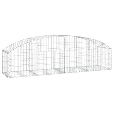 vidaXL Gabionenkorb mit Hochbogen 200 x 50 x 40/60 cm Eisen verzinkt