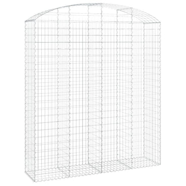 vidaXL Gabion avec arche haute 200x50x220/240 cm Fer galvanisé