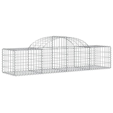 vidaXL Gabionenkorb mit Hochbogen 200 x 50 x 40/60 cm Eisen verzinkt