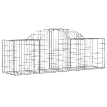 vidaXL Gabionenkorb mit hoher Wölbung 200x50x60/80 cm verzinktes Eisen