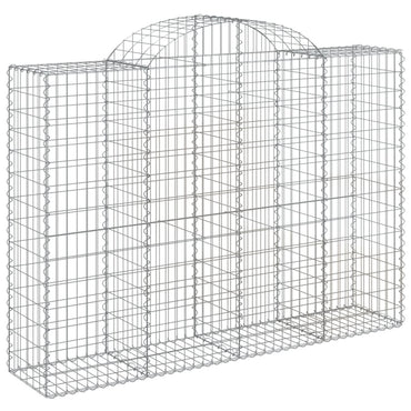 vidaXL Gabionenkorb mit hoher Biegung 200x50x140/160 cm en fer galvanisé