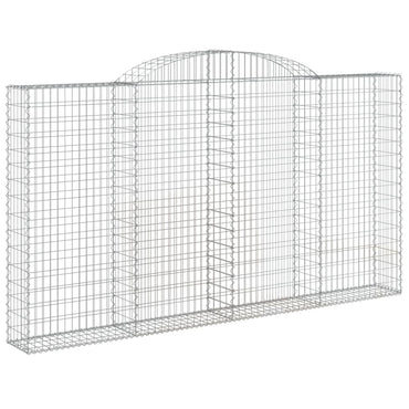 vidaXL Gabionenkorb mit Hochbogen 300x30x160/180 cm Fer galvanisé
