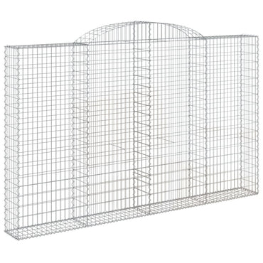 vidaXL Gabionenkorb mit hoher Bogenform 300x30x180/200 cm Verzinktes Eisen