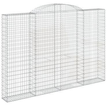 vidaXL Gabion avec arche haute 300x30x200/220 cm Fer galvanisé