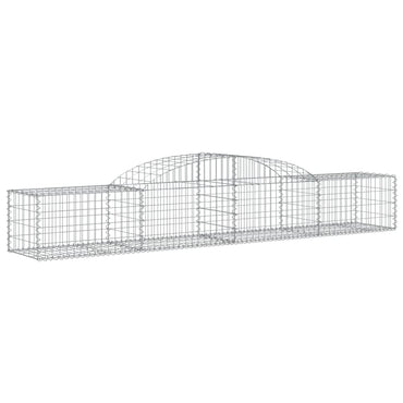 vidaXL Gabionen-Hochbeet 300x50x40/60 cm en fer galvanisé