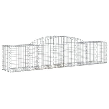vidaXL Gabionen-Hochbeet 300x50x60/80 cm Acier galvanisé