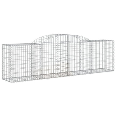 vidaXL Gabionenkorb mit hoher Bogenform 300x50x80/100 cm, acier galvanisé