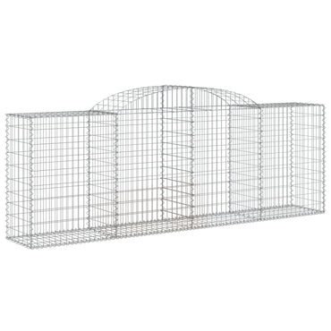 vidaXL Gabion avec arche supérieure 300x50x100/120 cm Fer galvanisé