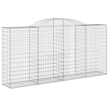 vidaXL Gabion avec arche supérieure 300x50x140/160 cm Fer galvanisé