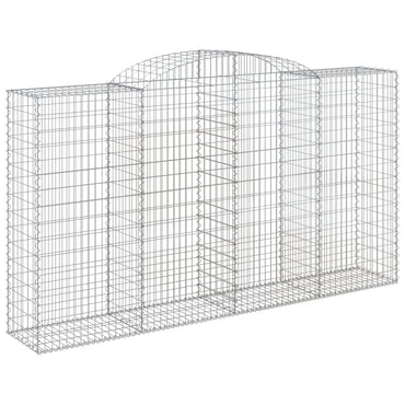 vidaXL Gabionenkorb mit Hochbogen 300 x 50 x 160/180 cm Fer galvanisé