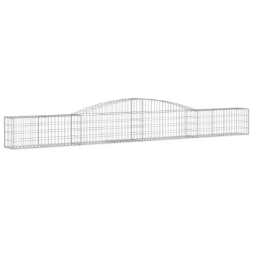 vidaXL Gabionen-Hochbogen 400x30x40/60 cm en Fer Galvanisé