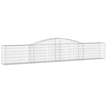 vidaXL Gabion avec arche supérieure 400x30x60/80 cm Fer galvanisé