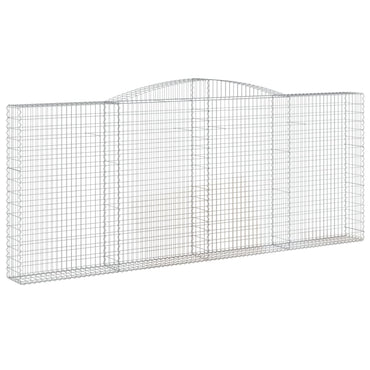 vidaXL Gabionenkorb mit Rundbogen 400x30x160/180 cm Fer galvanisé