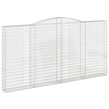 vidaXL Gabion avec arc surélevé 400x30x200/220 cm Fer galvanisé