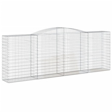 vidaXL Gabionenkorb mit Rundbogen 400x50x140/160 cm Fer Galvanisé