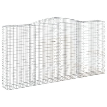 vidaXL Gabionenkorb avec arcade 400x50x200/220 cm Fer galvanisé