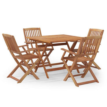 vidaXL Ensemble repas de jardin 5 pcs en bois d'acacia massif