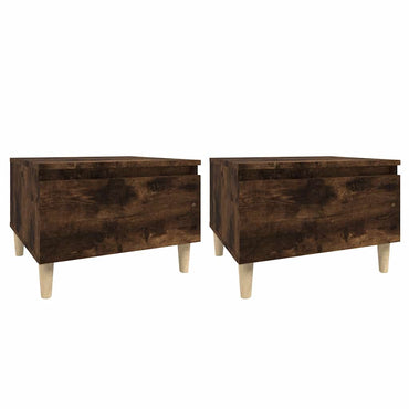 vidaXL Tables d'appoint 2 pcs Chêne fumé 50x46x35 cm Bois d'ingénierie