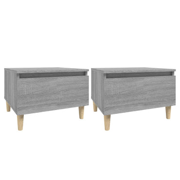 vidaXL Tables d'appoint 2 pcs Gris Sonoma 50x46x35 cm Bois d'ingénierie
