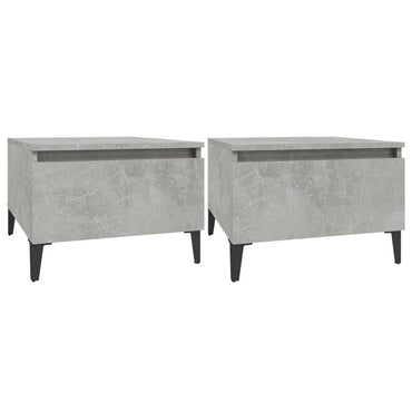 vidaXL Beistelltische 2 Stk. Betongrau 50x46x35 cm Holzwerkstoff