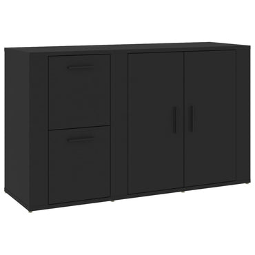 vidaXL Buffet noir 100x33x59,5 cm Bois d'ingénierie